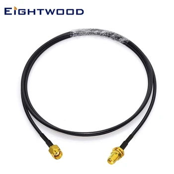 Eightwood RP-SMA мъжки към RP-SMA женски RG174 удължителен кабел 1m за безжична мрежова карта USB WiFi адаптер WiFi рутер бустер