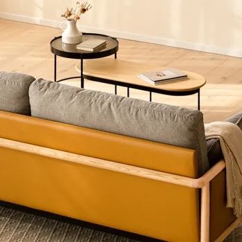 Fabric диван модерен прост хол малък апартамент прост диван дом