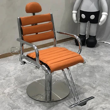 Луксозен салон за бръснарски стол Козметично лечение Подложка за крака Фризьор Въртящ се стол Бръснарница Behandelstoel Мебелен салон LJ50BC
