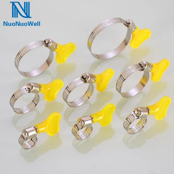 NuoNuoWell 10X неръждаема стомана напояване маркуч клипове тръбни скоби 6-40mm предлага се с дръжка газ тръби инструмент лесно закрепване
