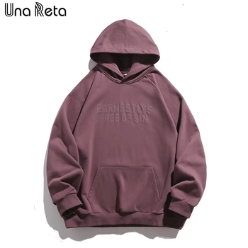 Una Reta Унисекс качулка есен зима нов пуловер Harajuku с качулка хип-хоп улично облекло печат дизайн извънгабаритни качулки мъже