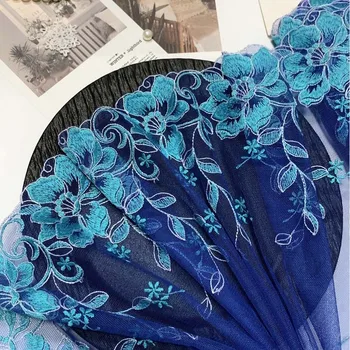 32Yards бродерия тюл дантела подстригване DIY бельо шиене занаяти синьо зелена дантела за сутиен игла работа рокля аксесоари