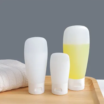 Portable Squeeze Type Dispensing Travel Soft Lotion Bottle Pressed Face Wash Shower Gel Shampoo Plastic Bottle Set Shampoo