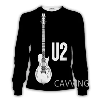 CAVVING 3D отпечатани U2 Band Crewneck суичъри Harajuku стилове върховете дълъг ръкав суитчъри за мъже / жени C02