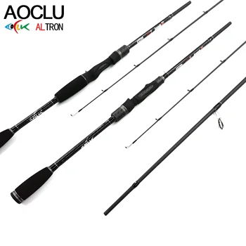 AOCLU-Риболовен прът за соленоводен и сладководен риболов, 4 секции, 100% въглерод, спининг и стръв, 7 '213mm, 8', 243mm