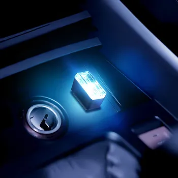 Mini USB LED кола светлина Авто интериор атмосфера светлина за Peugeot 106 107 205 206 207 208 306 307 308 309 405 406 407 508 605