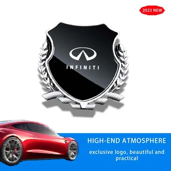 Нова автомобилна странична модификация Метален стикер Емблема DIY лого Infiniti QX70 QX50 L QX60 Q30 G25 G35 EX35 FX37 аксесоари 2023 2017