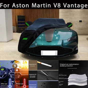 За Aston Martin V8 Vantag Външна защита Пълна автомобилна покривка Снежна покривка Сенник Водоустойчив прахоустойчив екстериор Аксесоари за кола