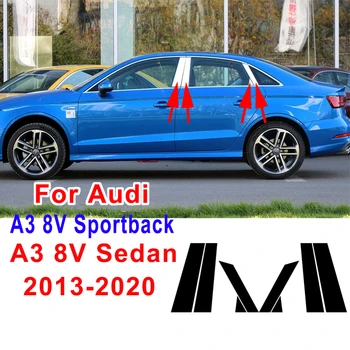 За Audi A3 S3 8V Sportback седан прозорец B-колона тапицерия стикер страничен четвърт прозорец жалузи кола стайлинг аксесоари 2013-2020