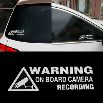 Подарък декор камион предупреждение на борда камера запис винил авто кола стикер