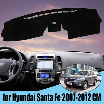 За Hyundai Santa Fe 2007-2012 CM Противоплъзгаща подложка за табло Покриваща подложка Сенник Dashmat Аксесоари за кола Килим