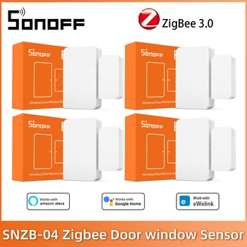 SONOFF SNZB-04 Zigbee врата прозорец аларма сензор за EWelink Smart Security ZBBridge Необходима работа с Alexa Google Home