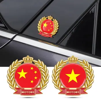 Стикер за значка Устойчив на избледняване декор аксесоар самозалепващ се национален флаг кола 3D емблема за кола