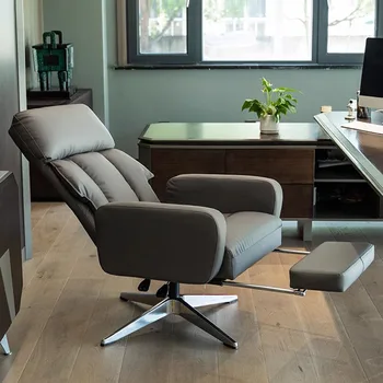 Изпълнителен стол за суета Модерни скандинавски накланящи се кресла Стол за четене Домашен офис колело стол Sillon Индивидуални мебели
