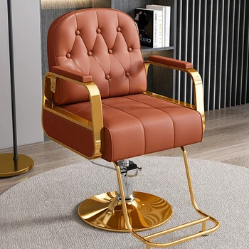 Фризьорски стилизиращ стол Златен салон за красота Жени Бръснарница Висок шампоан столове табуретка Coiffeuse фризьорски салон мебели