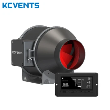 KCvents 4/6/8inch изпускателен вентилатор Вентилатор за вентилация Вграден канален вентилатор EC Вентилатор за свеж въздух с контрол на скоростта Подходящ за оранжерии домове