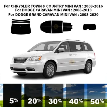  Предварително изрязана нанокерамика кола UV комплект за оцветяване на прозорци Автомобилен филм за прозорци за CHRYSLER TOWN & COUNTRY MINI VAN 2008-2016