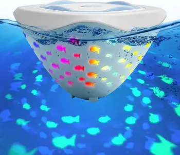 4 Цветни плаващи светлини за басейн с 5 режима за горещи вани - декоративно подводно осветление и аксесоари за басейни