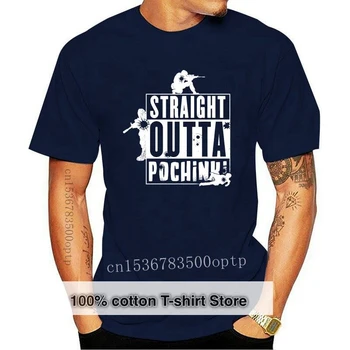 Нова Straight Outta PONCHINKI Pubg тениска FPS бойно поле вдъхновена пародия Tee Top Cool Casual тениска мъже Унисекс 2021 sb
