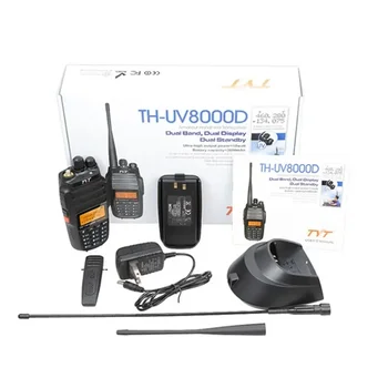 TYT TH-UV8000D Уоки Токи Двулентов VHF UHF 10W 10KM FM приемо-предавател Любителско радио 3600mAh Cross-Band ретранслатор функция радио