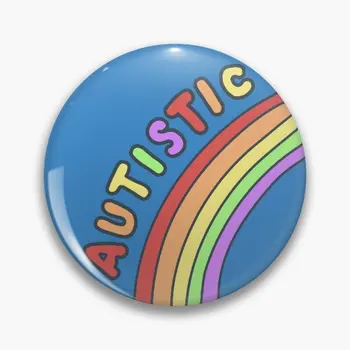 Аутистичен Rainbow мек бутон ПИН творчески подарък метални жени смешно брошка ревера ПИН карикатура значка мода сладък яка любовник