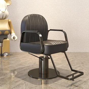Оборудване Бръснарски стол за лице Маникюр Фризьорски салон Естетичен стилист Удобен бръснарски стол Метал Silla De Barbero Мебели