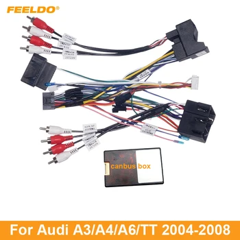 FEELDO Car Audio Android 16PIN захранващ кабелен адаптер с Canbus Box за Audi A4 A6 TT захранващ