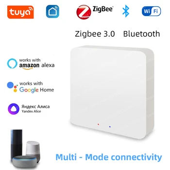 Tuya Multi Mode ZigBee 3.0 Bluetooth Gateway Hub Безжични интелигентни уреди Дистанционно управление Поддръжка на мост Alexa Google Home