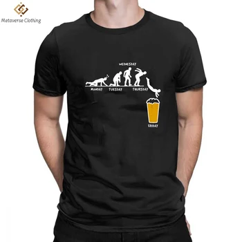 Man Week Craft Beer T Shirts Male Drunk Tee Alcohol Drinking Clothes Funny Humor Graphic Short Sleeve T-Shirt Streetwear