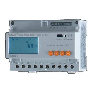 Многофункционален 3-фазен Din релсов електромер ADL3000-E цифрово напрежение ток мощност