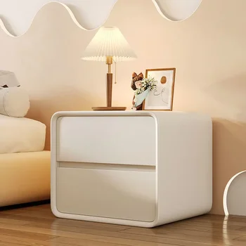 Реколта бели нощни шкафчета център дизайн прости външни естетически нощни шкафчета чекмеджета модерна маса De Chevet мебели за спалня