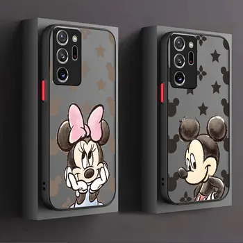 Mickey Minnie Love Case за Samsung Galaxy Note 20 Ultra Note 10 Plus 8 9 S22 Ultra S21 S23 S20 FE Луксозен твърд PC матов капак