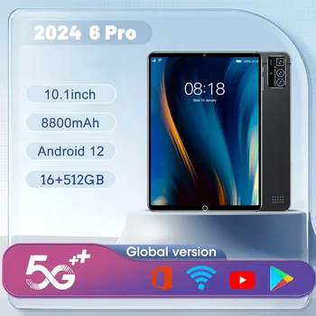 Pad 6 Pro таблети 10 инчов таблет Android с клавиатура глобална версия 5G двойна SIM карта WIFI таблет16G + 512GB таблет Google Play