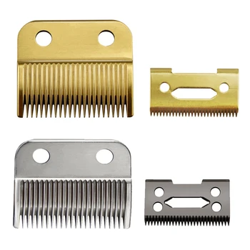 4 бр. За Wahl Magic Clip Cord & Cordless Replacement Blade + Cutter Blade (Steel Blade)-Gold & Silver