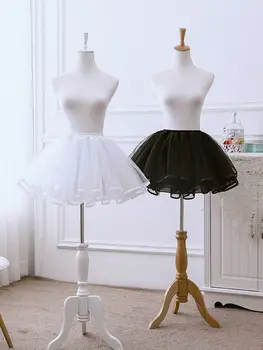 Cosplay мека мрежа фуста Лолита мек момиче половин пола цветни пачки пола парти танц поли с панделка