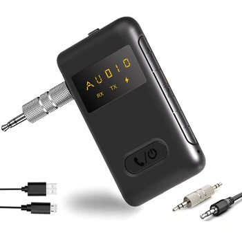 2 в 1 безжичен Bluetooth съвместим 5.0 приемник предавател адаптер 3.5 мм жак за кола музика аудио слушалки приемник издръжлив