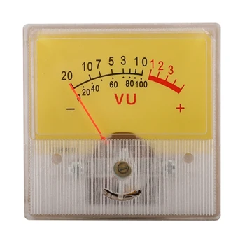 Обновен нивомер ниво заглавка VU метър ниво метър мощност усилвател метър жълта подсветка за дома