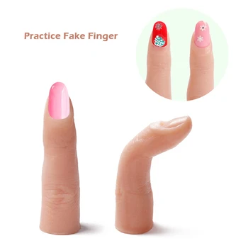Мека силиконова практика Фалшив нокът на пръста със стави Огъващи се фалшиви нокти Съвети Маникюр нокти обучение модел аксесоари