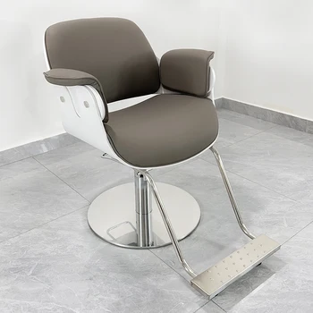 Татуировка грим бръснарски стол въртящ се модерен висок стол за бръснари с регулируема облегалка луксозен хидравличен лицев Silla De Barbero мебели за дома
