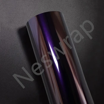 Най-високо качество PET Midnight Purple винилова обвивка (PET Liner) Ултра гланцова боя Метална винилова обвивка За качество на облепяне на автомобили Гаранция