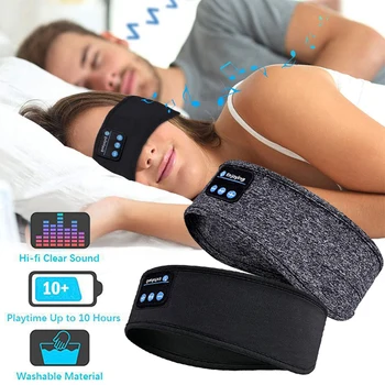 Безжичен Bluetooth 5.0 слушалка Спяща лента Слушалки Музикални слушалки Меки еластични удобни спортни слушалки за слушалки