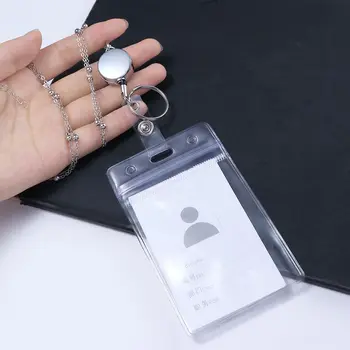 Ключодържател жени водоустойчив DIY мъниста ремък прибиращ се значка макара ремък притежателя значка огърлица с притежателите на лична карта