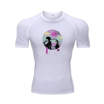 Ukiyo-E стил аниме мъжки върхове творчество анти-бръчки тениска лято хлабав тениски случайни памук мъжки дрехи хип-хоп върховете