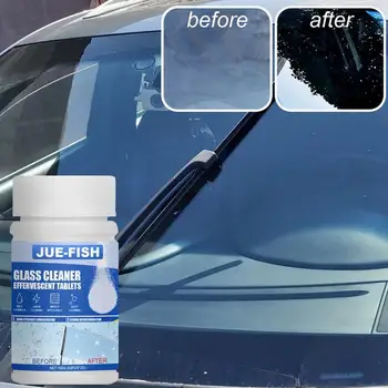  Автомобилни превозни средства Предно стъкло Твърд сапун Ефервесцентен 50pcs таблет Auto Home Glass Window Прах Защита от боя Аксесоари за пране