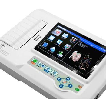 Болнична преносима Ветеринарна медицинска екг електрокардиограф евтина ЕКГ машина 6 канала