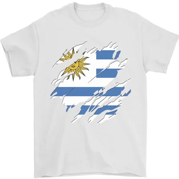 Скъсана уругвайска уругвайска футболна тениска 100% памук