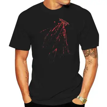 Фалшива тениска с кървава прободна рана - Хелоуин нож Cut Stain Fancy Dress Мъже Топ Нови Върхове 2022 Печат на писма Мъжка тениска