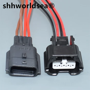 shhworldsea 4 пинов 0.6mm 7282-8853-30 7283-8853-30 Конектор за сензор за автоматичен щепсел Гнездо за масов въздушен поток за Nissan