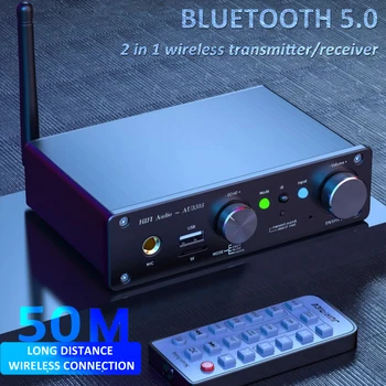 Bluetooth 5.0 аудио приемник предавател 2-в-1 Bluetooth адаптер 3.5mm Aux Jack RCA стерео музика безжичен адаптер за телевизор кола PC
