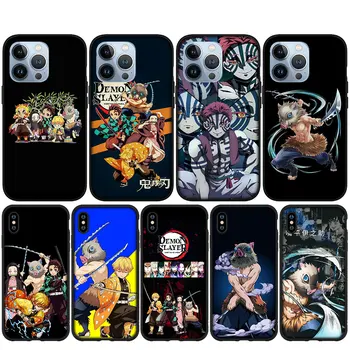 Demon Slayer Hashibira Inosuke Tanjirou Калъф за iPhone 14 13 12 Mini 11 Pro X XR XS Max 6 7 8 6S Plus + SE телефон корпус